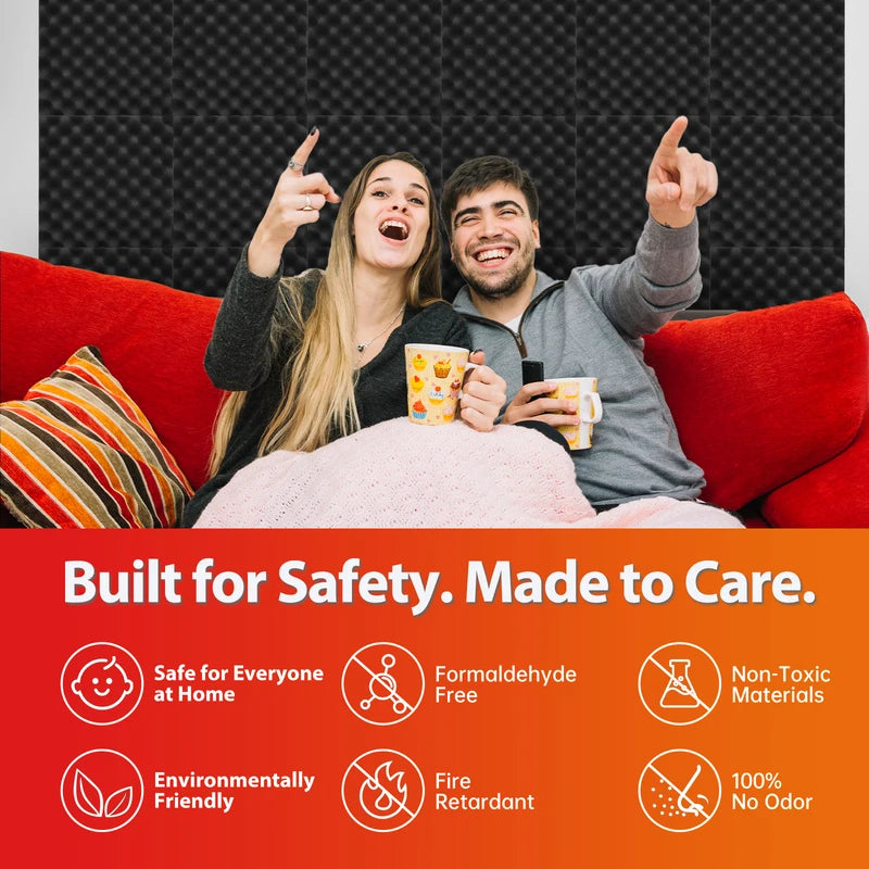 TOUO Acoustic Foam 6/12/24/48Pc Acoustic Sponge Sound Insulation Sound-absorbing Soundproof Foam Panels Ceiling Acoustic Esponja