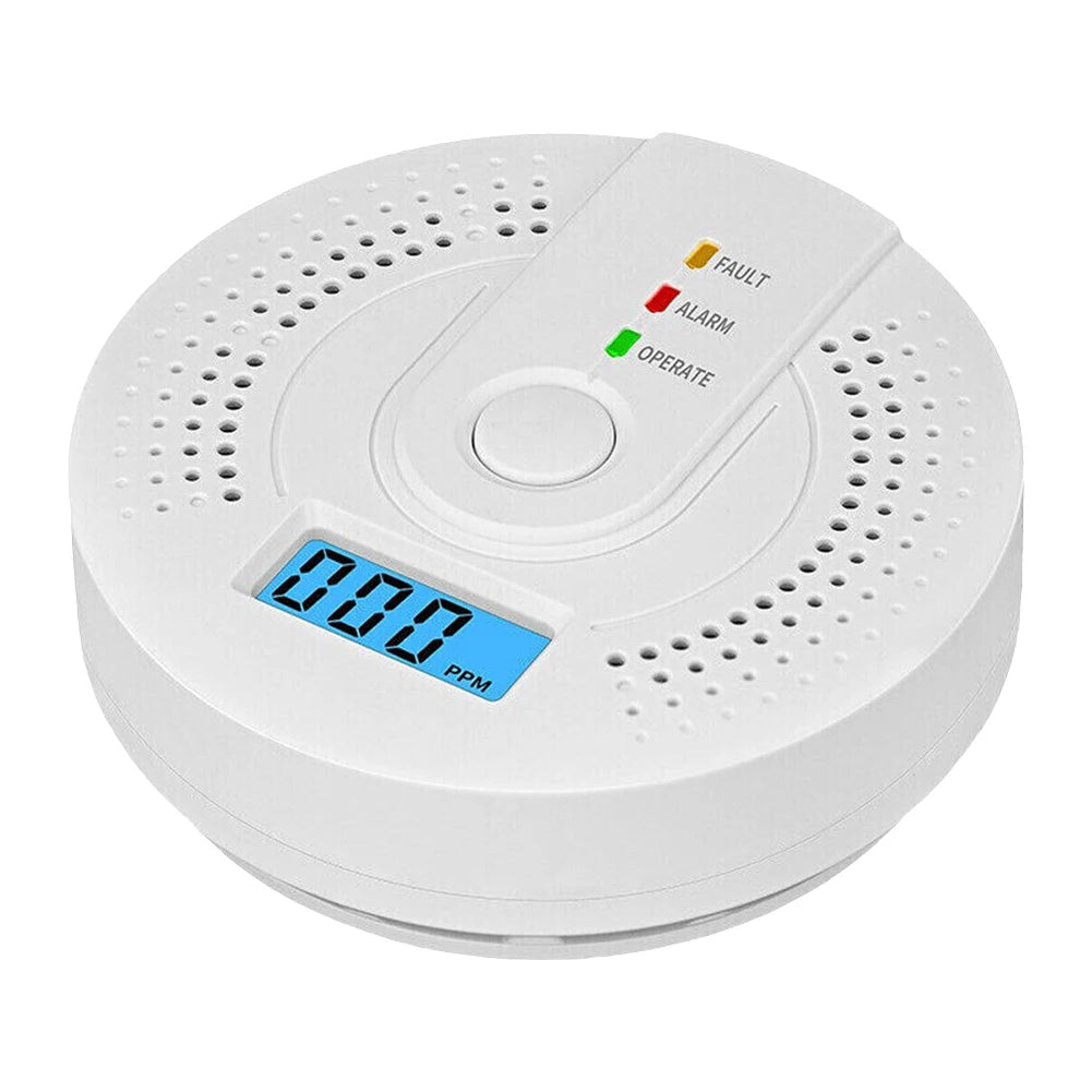 Independent CO Alarm Sensor Carbon Monoxide Alarm Detector High Sensitive Warning LED Display CO Alarm Battery Powered