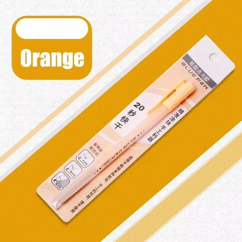 Candy Color Glue Pen Handbook Dispensing Pen Quick-Drying Dot Gule Stick DIY High Viscosity Glue School Office Supplies
