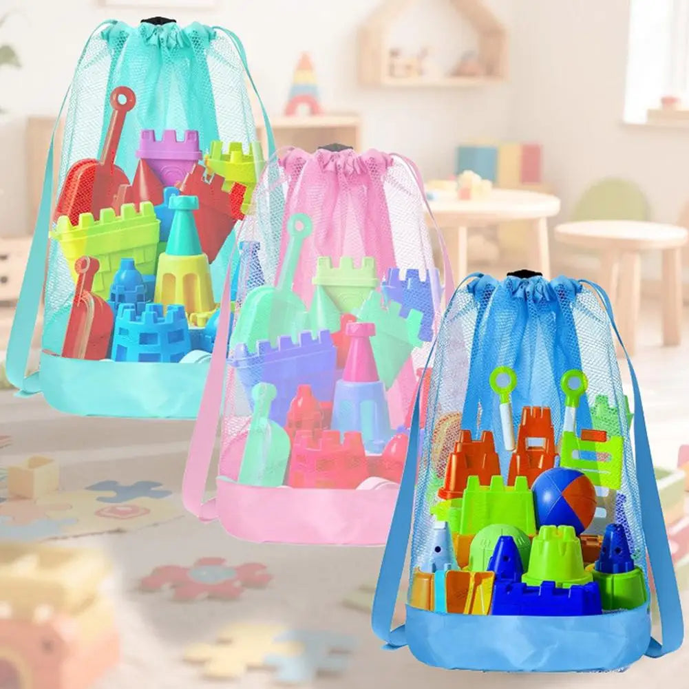 Beach Toy Organizer Backpack Lightweight Travel Bag for Sand Play Gear, Outdoor Adventures ﻿