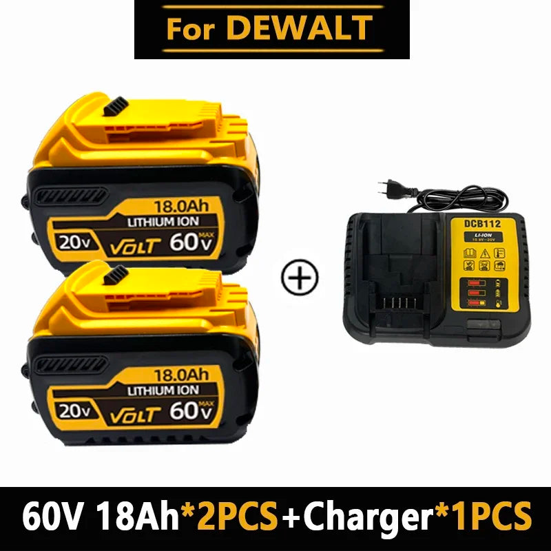 .Original for DEWALT 20v/60V battery DCB606 DCB609 DCB182 DCB205 DCB206 DCB209 power tool 18V battery 6AH 9AH battery.