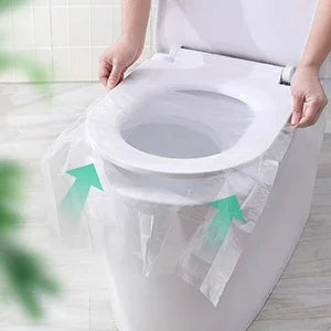 10/20/30/40/60PCS Biodegradable Disposable Plastic Toilet Seat Cover Portable Safety Travel Bathroom Toilet Paper Pad Bathroom