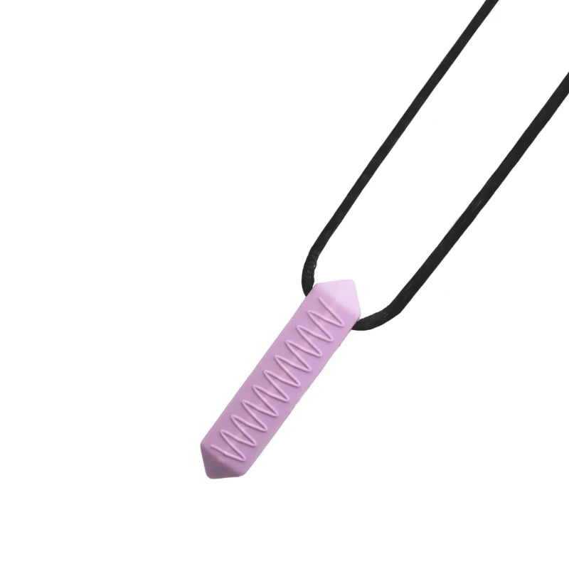 Stylish Silicone Pendant Necklace Chew Necklace Sensory Toy Provides Orals Stimulation Relieves Discomfort for All Age