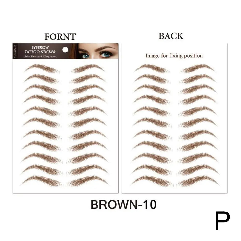 6D Hair Like Eyebrows Stickers Makeup Waterproof Eyebrow Eyebrow Long Natural Hair-liked Authentic Eyebrow Tattoo Sticker