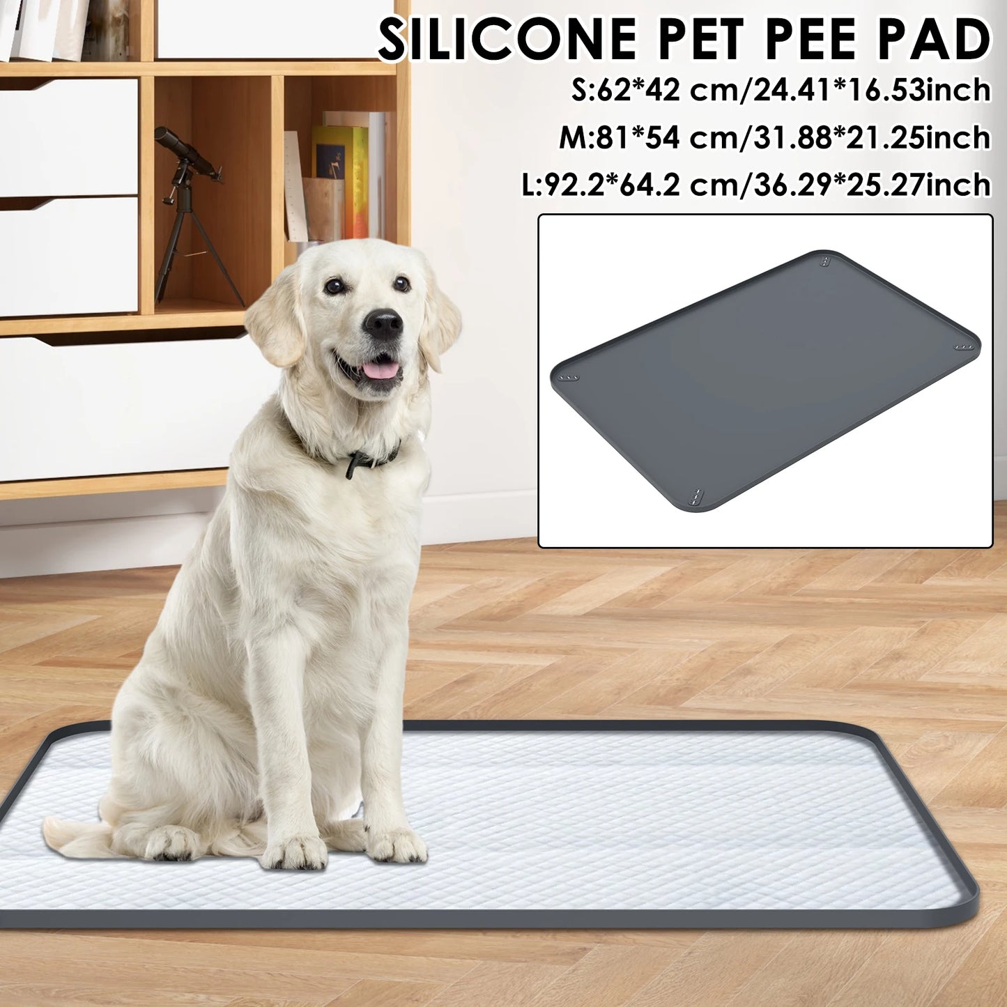 Silicone Pee Pad Holder Leak Proof Puppy Potty Training Pad Holder With Raised Edge S/M/L Dog Training Pad Holder Pet Supplies