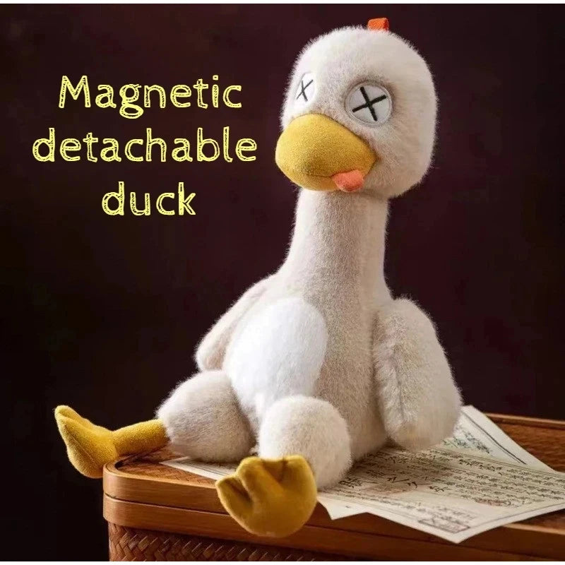 Magnetic Detachable New Cute Salted Duck Plush Toy Funny Spliced Stuffed Duck Doll Novelty Soft Plushie Prank Toy Birthday Gifts