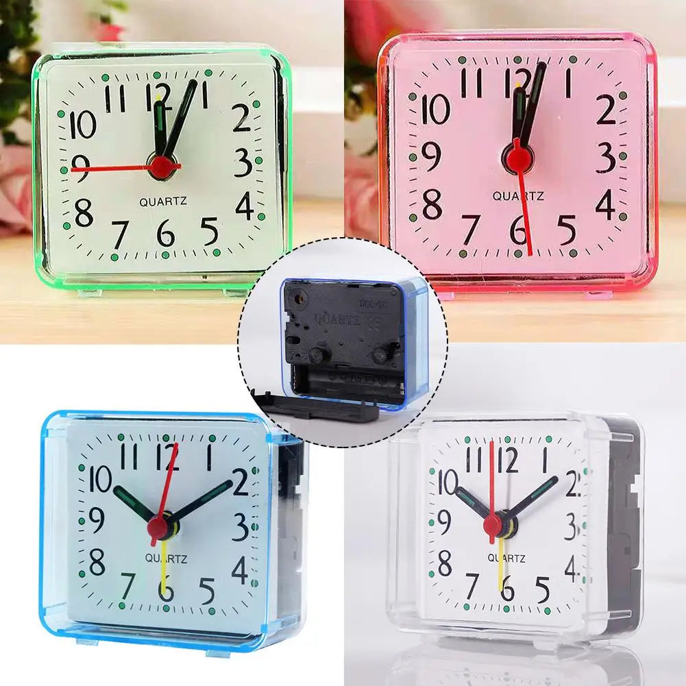 Small Battery Operated Quartz Alarm Clock with Beeping Sound for Bedside Use Featuring Clear Numbers and Reliable Performance