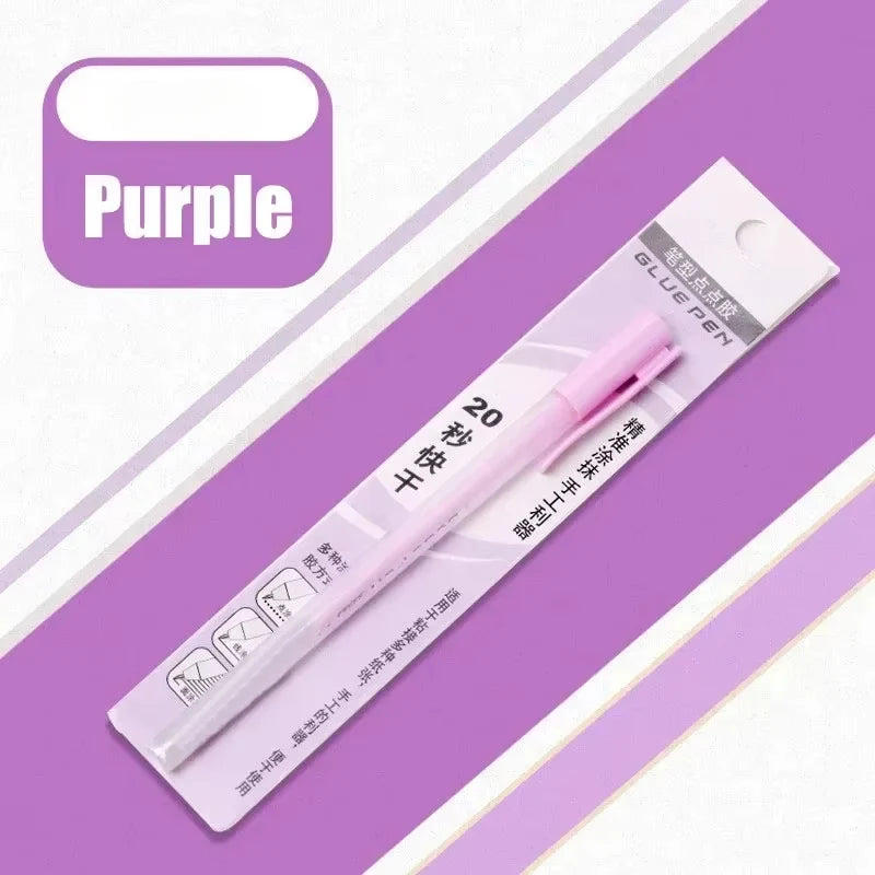 Candy Color Glue Pen Handbook Dispensing Pen Quick-Drying Dot Gule Stick DIY High Viscosity Glue School Office Supplies