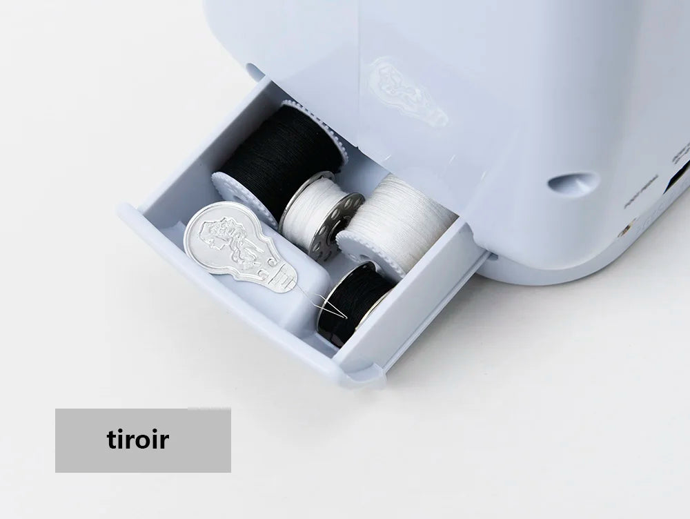 Inne Portable Sewing Machine Mini Electric Household Crafting Mending Overlock 12 Stitches with Presser Foot Pedal Beginners