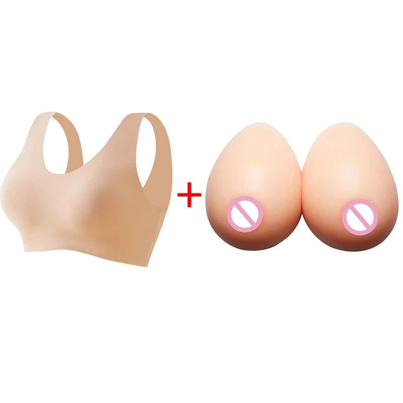 Silicone Realistic Fake Chest Tits Sexy Artificial Boobs Soft Breast Enhancement Pads for Transgender Drag Queens Party Cosplay