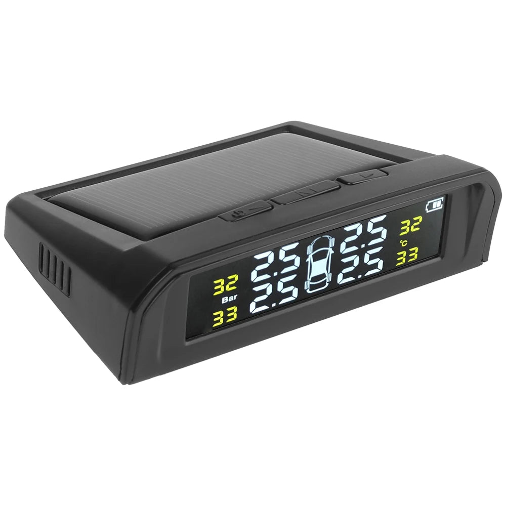 Tire Pressure Monitoring System Temperature Warning New C External Battery Version Sensors Solar TPMS Car Tyre Pressure Monitor