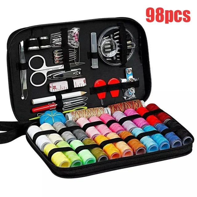 68/98pcs Sewing Kits DIY Multi-function Sewing Box Set Kit Supplies for Hand Quilting Stitching Embroidery Thread Accessories