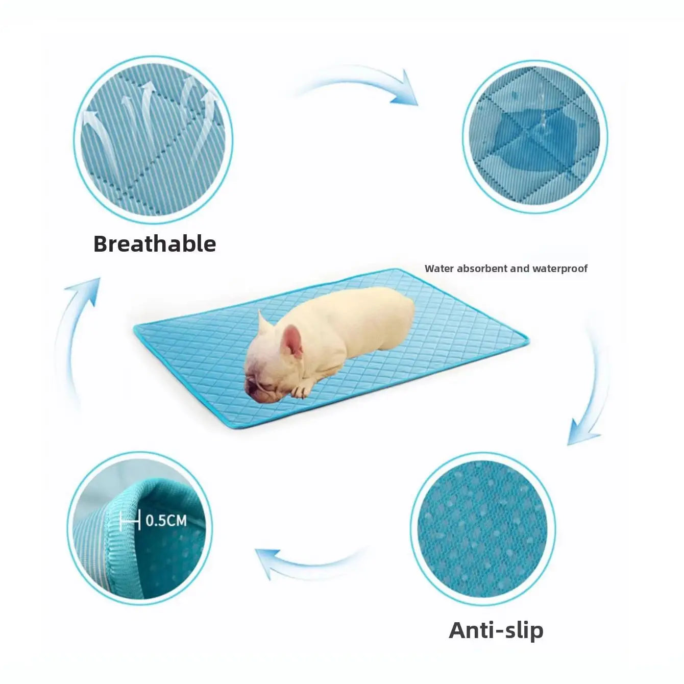 Summer pet ice pad dog bed | breathable mesh bed | cat and dog cooling pad, suitable for small and large pets,dog supplies.