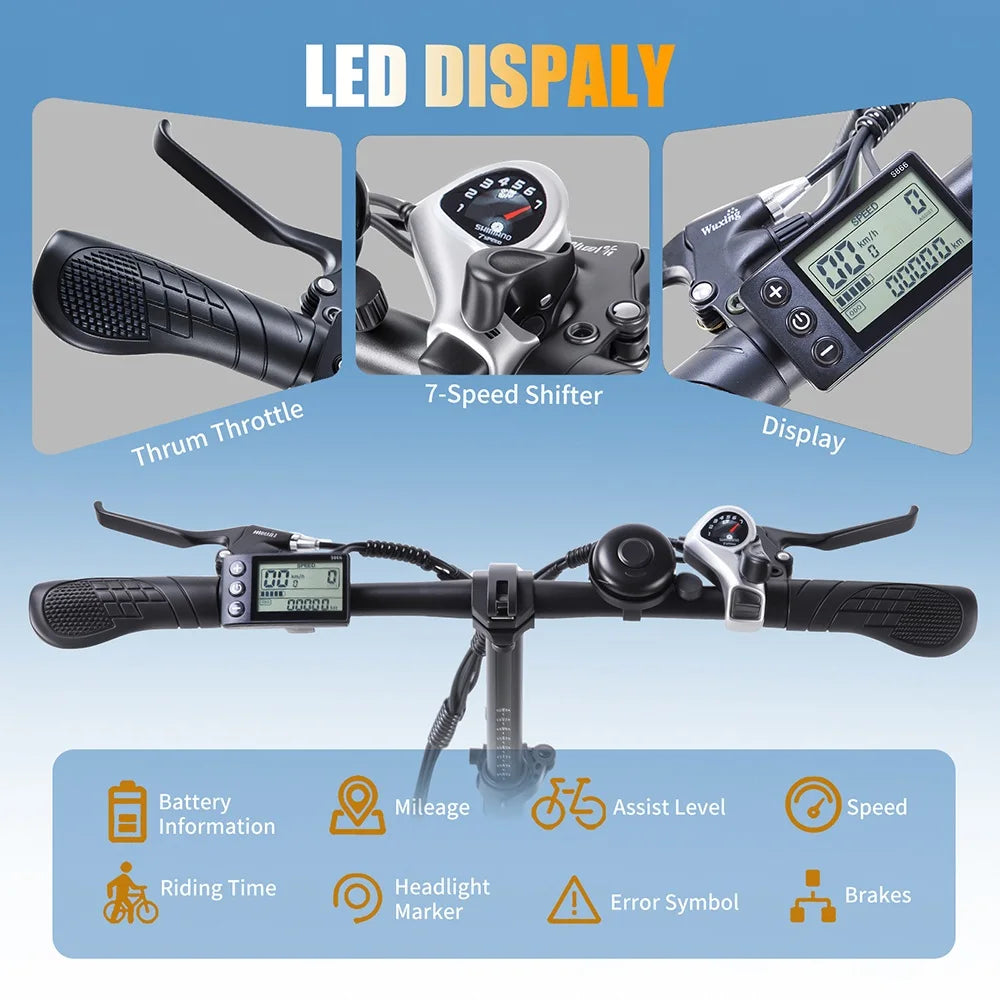UK Stock TWOFISH TF02 E-Bike: 250W, 36V 17.8Ah, 20"x4" Tyres, 25km/h Max Speed, 100km Max Range, Disc Brakes, Front Suspension