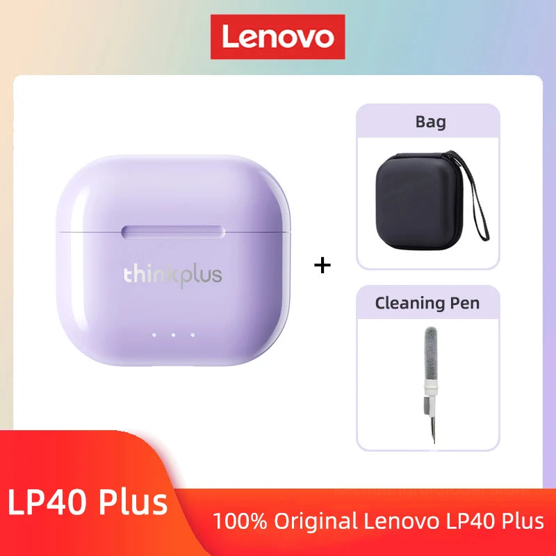 Lenovo LP40 II Earphones Original LP40 plus TWS Wireless Bluetooth 5.3 Headphones Sport Noise Reduction Touch Control Earbudss