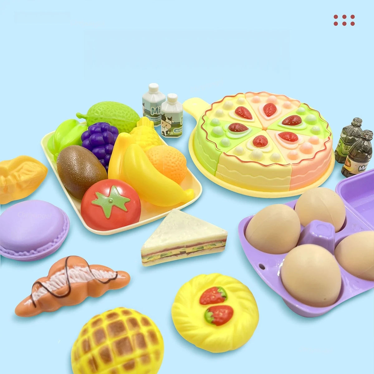 Pretend Play Toy Mini Kitchen Appliances Set for Toddlers Air Fryer Washing Mixer Educational Toys Gift for Kids Girls Boys
