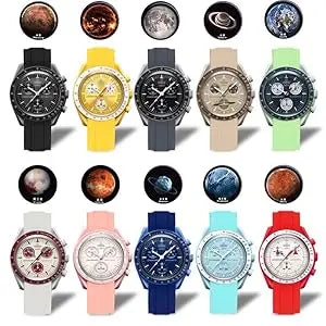 Band for Omega X Swatch Moonswatch Speedmaster 20mm 22mm Universal Curved end No Gap Bracelet for Rolex SEIKO Band For Men Women