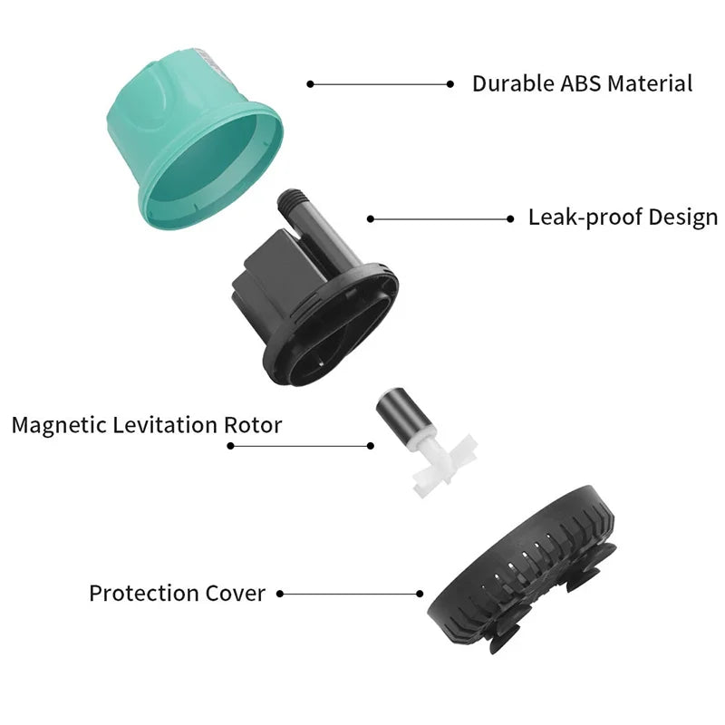 5/8/18/25/40/60/90W Fish Tank Bottom Suction Submersible Pump Bottom Filter Silent Suction Feces Change Pump Multi-function Pump