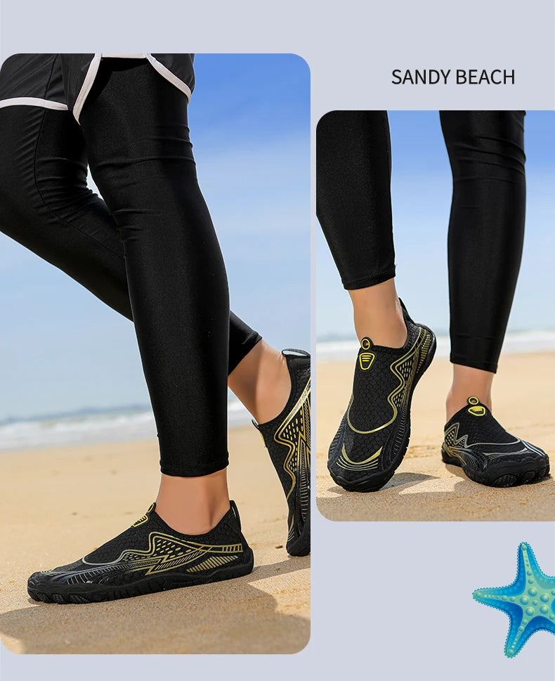 Summer Quick-Drying Beach Water Shoes Unisex Swimming Aqua Slippers Outdoor Activities Surfing on The Sea Five Finger Sandals
