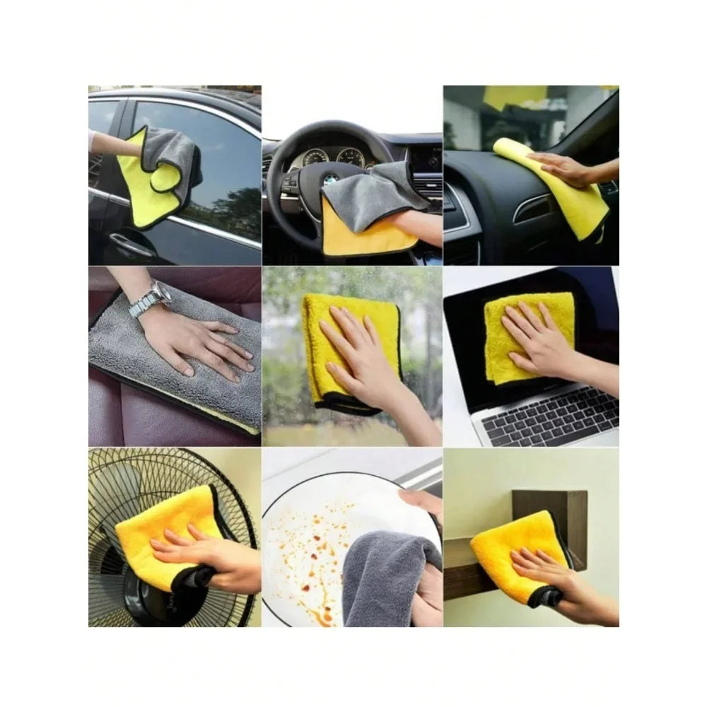 Double Layer Wash Cloth Microfiber Car Cleaning Towels 30X60cm 1/2/3/6/10pcs Soft Quick Drying for Windows Mirrors Wiping Rags
