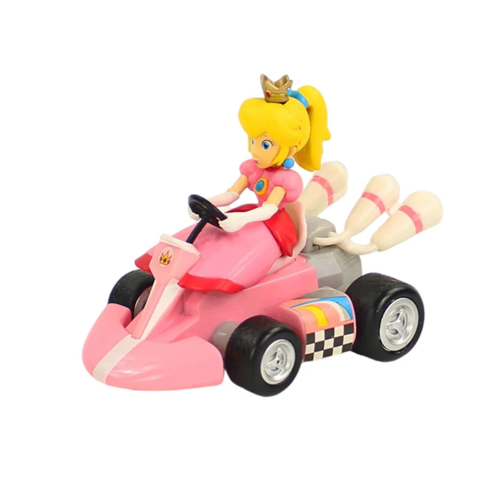 Super Mary Series Karting Mario Bros Luigi Yoshi Donkey Kong Action Figure Toys Pull Back Car 12.5*8*9 cm Surprise Toy Gifts