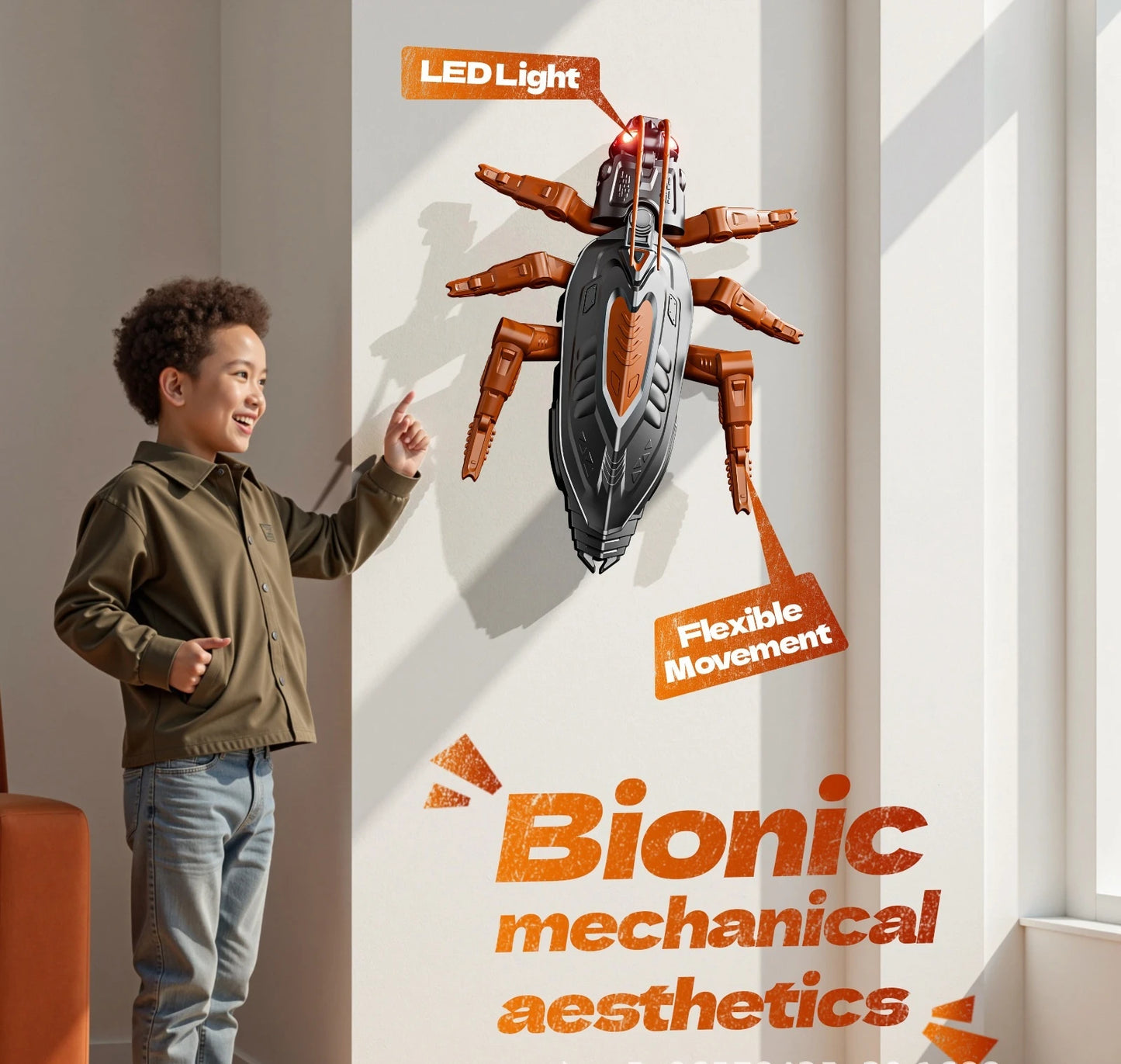 RC Biomimetic Wall Climbing Toy Electric Simulation Lizard Gecko Spider Cockroach Mechanical Animal Remote Control 360 Rotation