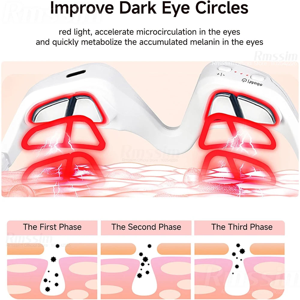 Eye Massager 3D Red Light EMS Eyes Relax Massager Fatigue Relief Lighten Dark Circles Smooth Eye Fine Line Beauty Eye CareDevice