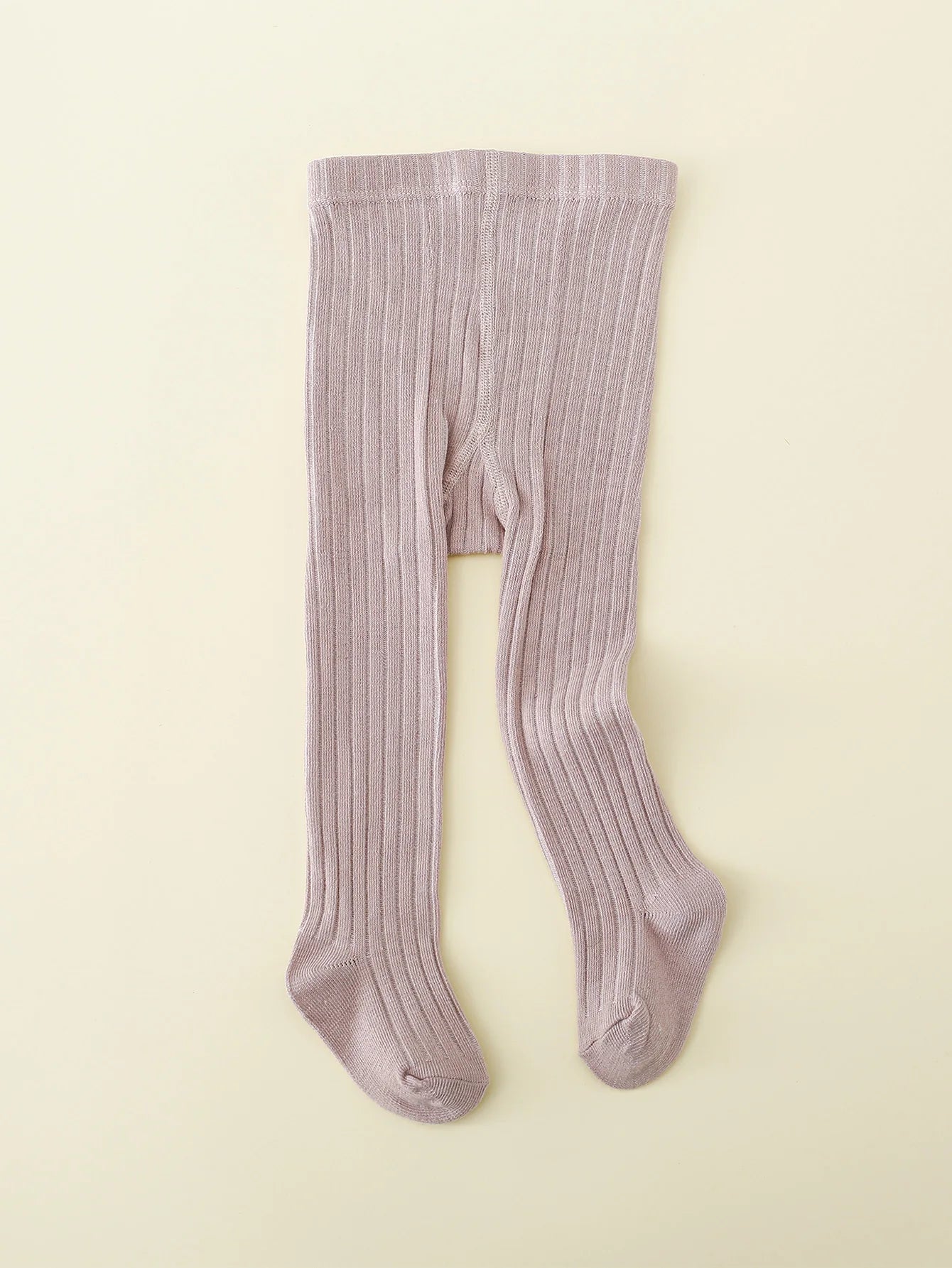 1-Pack of Simple Basic Vertical Striped Leggings for Baby Girls, Suitable for Girls' Daily Life