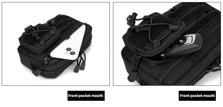 Tactical Molle Horizontal Admin Pouch with Front Drawstring Pocket EMT Pouch EDC Utility Orgaznier Bag Hunting Fanny Pack