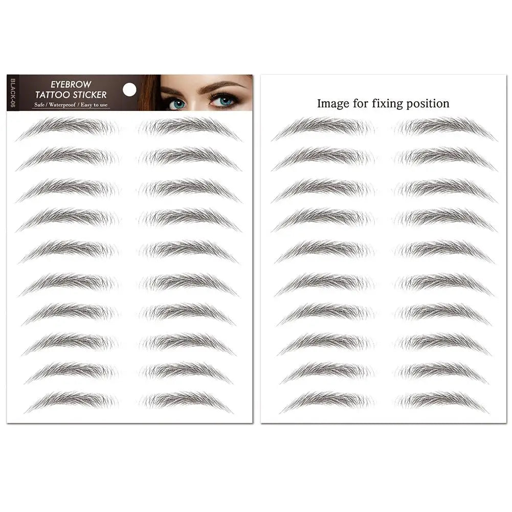 6D Hair Like Eyebrows Stickers Makeup Waterproof Eyebrow Eyebrow Long Natural Hair-liked Authentic Eyebrow Tattoo Sticker