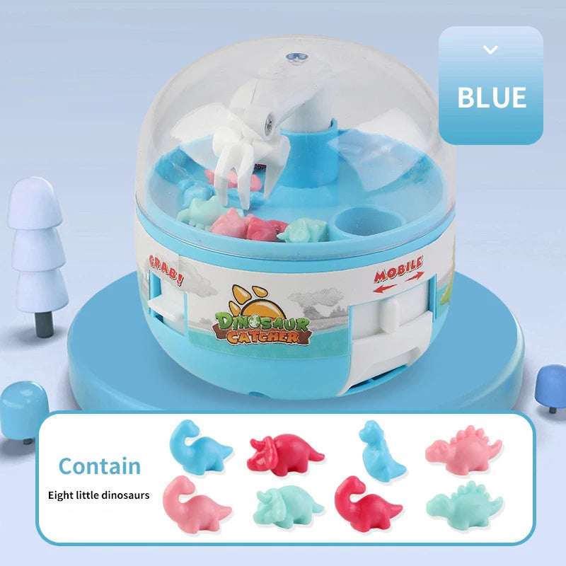 Kids Mini Gacha Machine Catching Dinosaur Machine Clamping Doll Parent Child Interactive Toy