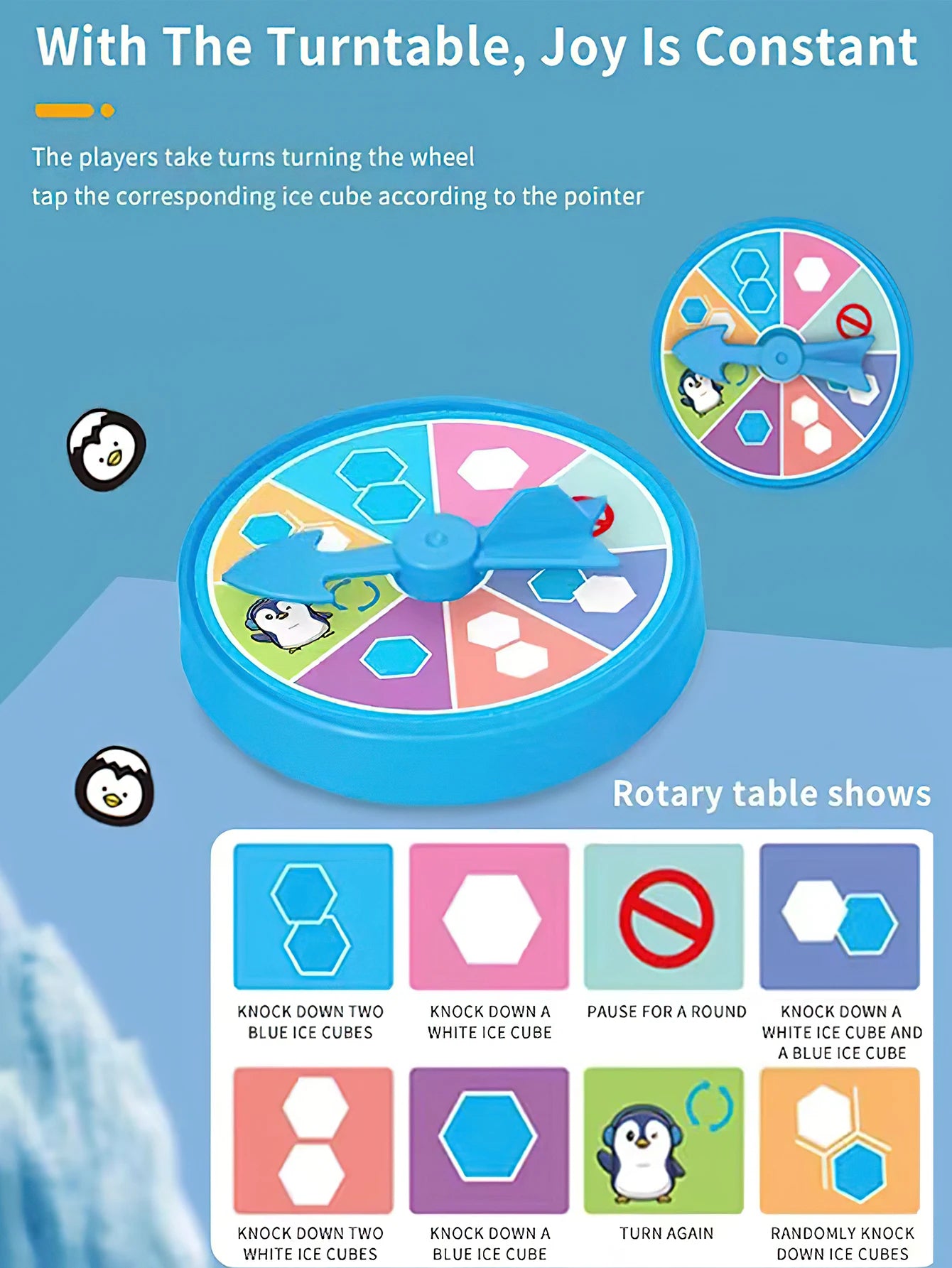 Mini Ice Breaking Penguin Saves Little Penguin Ice Knocking Game Children's Desktop Interactive Competition Parent Child Toys