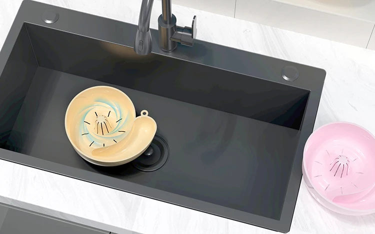 Spin Shape Automatic Vegetable Washing Household Fruit Drain Basket Reusable Kitchen Cleaning Filter Basket Tool Remove Stain