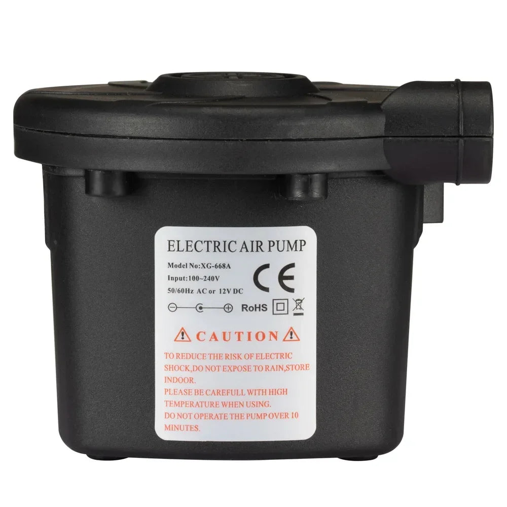 Portable Electric Air Pump with Multiple Nozzles for Quick, Suitable for Swim Ring, Pool Rafts and Inflatable Toys