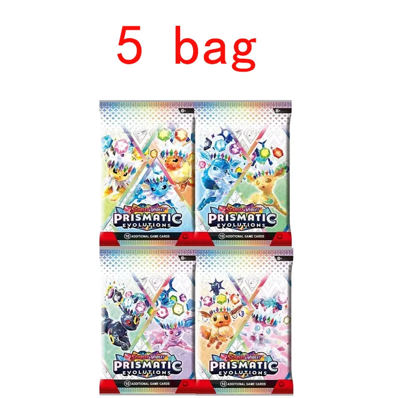 360Pcs Pokemon Card Prismatic Evolutions PHANTASMAL FLAMES Scarlet Violet 151 Black Bolt English Booster Battle Transaction Card