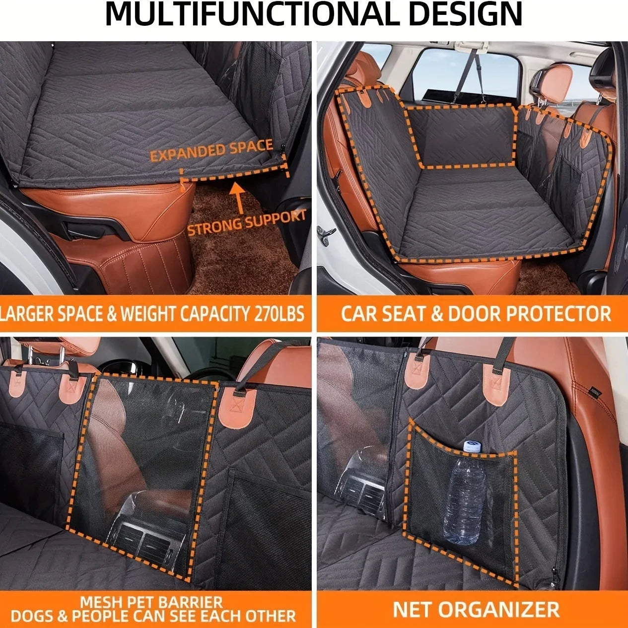 2026 Hot Dog Seat Cover Car Pet Seat Cover Waterproof Pet Seat Cover Hammock Scratch-Proof Non-Slip Durable Soft Pet Backseat Co