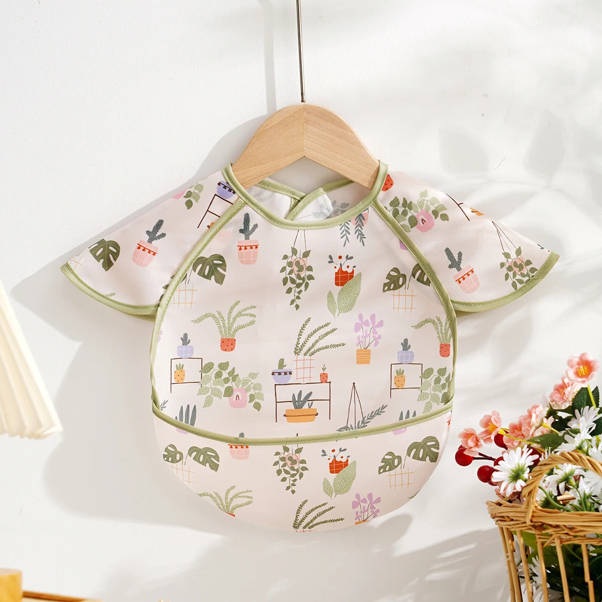 Kangobaby #My Soft Life# New Waterproof Baby Sleeveless Feeding Bib Fashion Full Body Cover