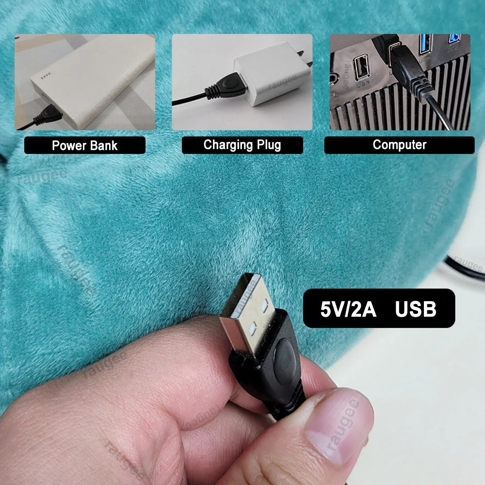 Foot Warmer USB Foot Heater Electric Foot Heating Pad Fast Heating Soft Plush Electric Foot Warmer for Home Heated Feet Warmer