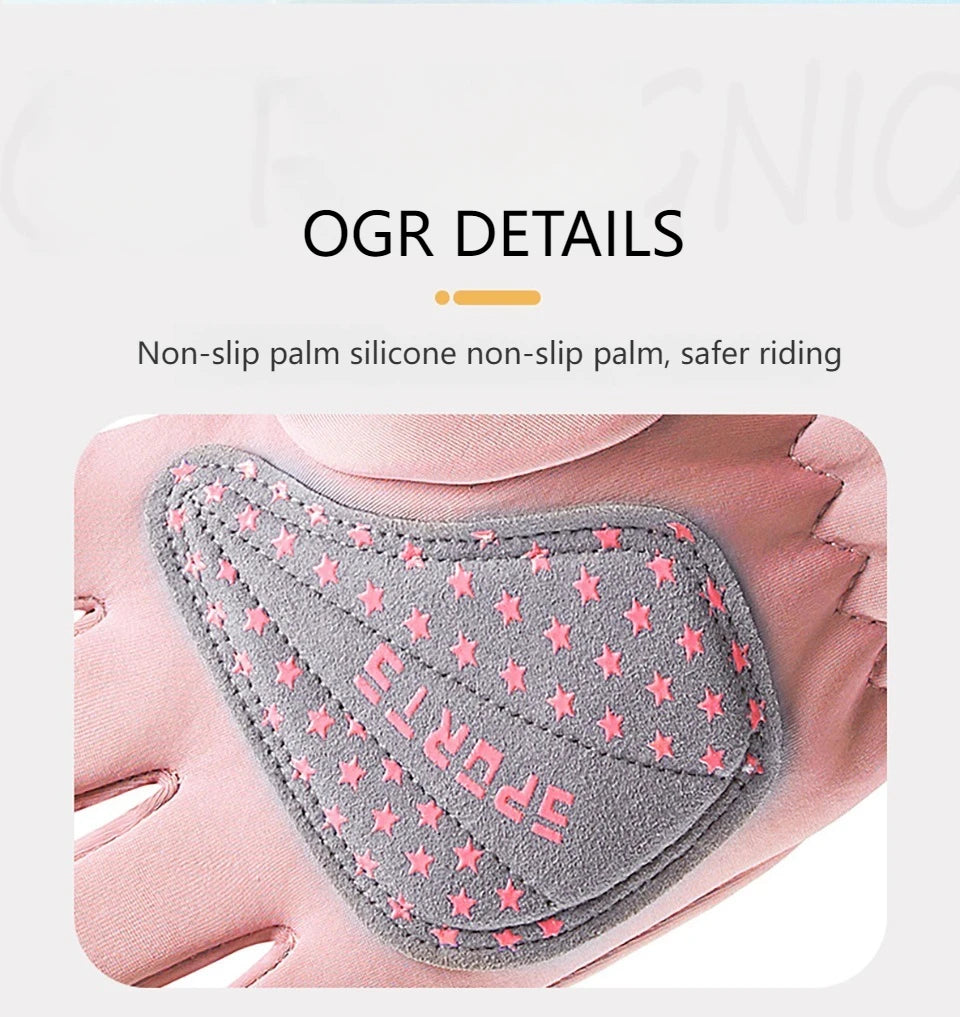 GTUBIKE Kids Winter Gloves Thicken Plus Velvet Cycling Riding Mittens Warm Waterproof Children Bicycle Gloves for Boys Girls