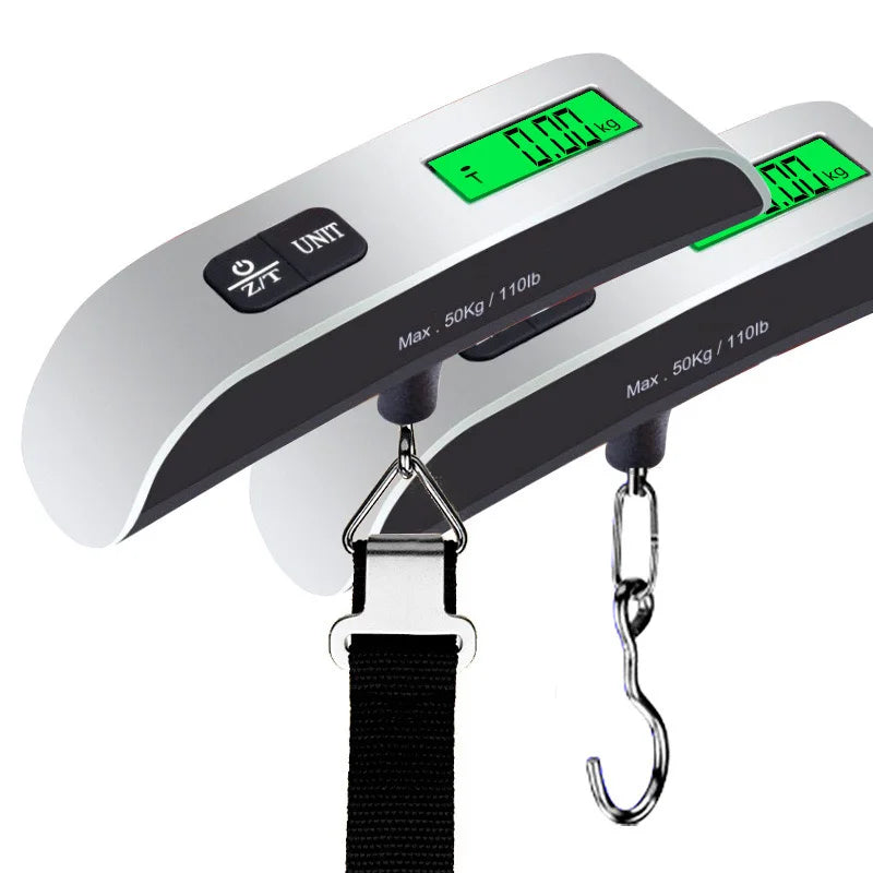 Portable High Precision Scale Digital LCD Display Suitcase Travel Bag Hanging Steelyard Hook Balance Scale Tools 110lb/50kg