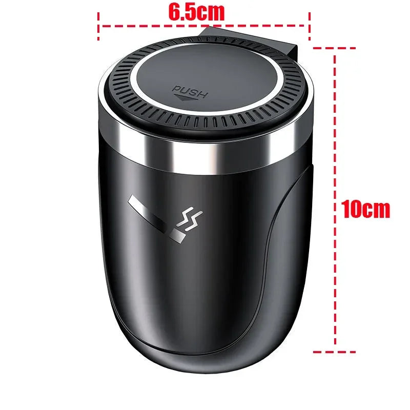 1PCS Portable LED Smoke Car Ashtray Cigarette Ash Holds Cup Automatic Light Indicator Ashtray Car Cup Holder