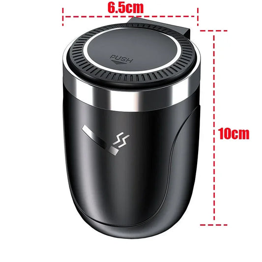 1PCS Portable LED Smoke Car Ashtray Cigarette Ash Holds Cup Automatic Light Indicator Ashtray Car Cup Holder