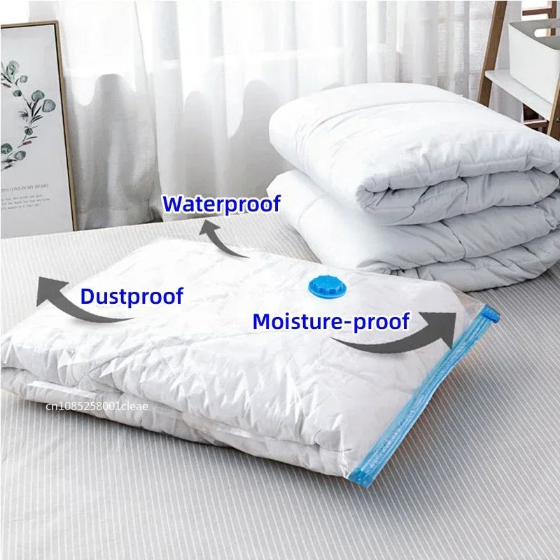 1-10pcs Thickened Vacuum Compression Bag,Transparent Quilt Vacuum Bags, Storage Bags, Household Clothing Storage and Sorting Bag