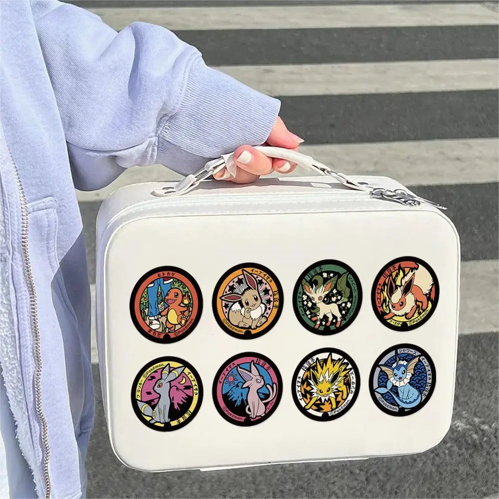 500/1000PCS Pokemon Pikachu Roll Stickers Cartoon Scrapbook Phone Gift Living Waterproof Coffee Phone Stationery Luggage Decals
