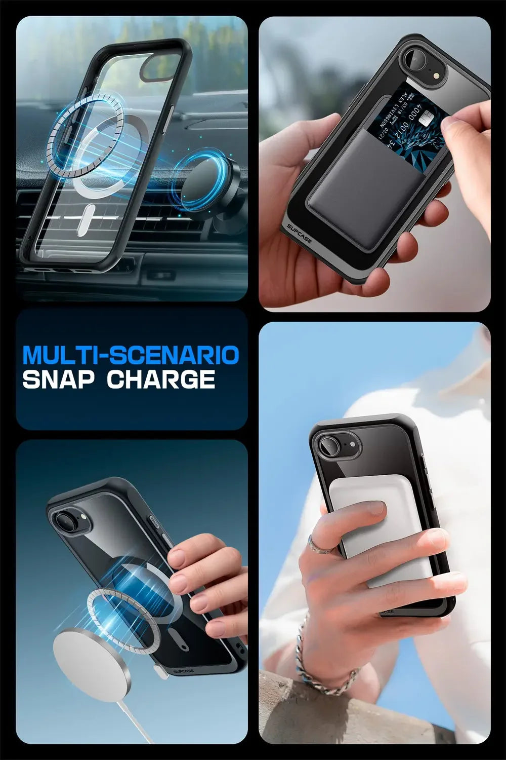 SUPCASE For iPhone 16E For iPhone 17E Case 6.1" UB Mag Slim Shockproof Protective Magnetic Phone Case Compatible with MagSafe