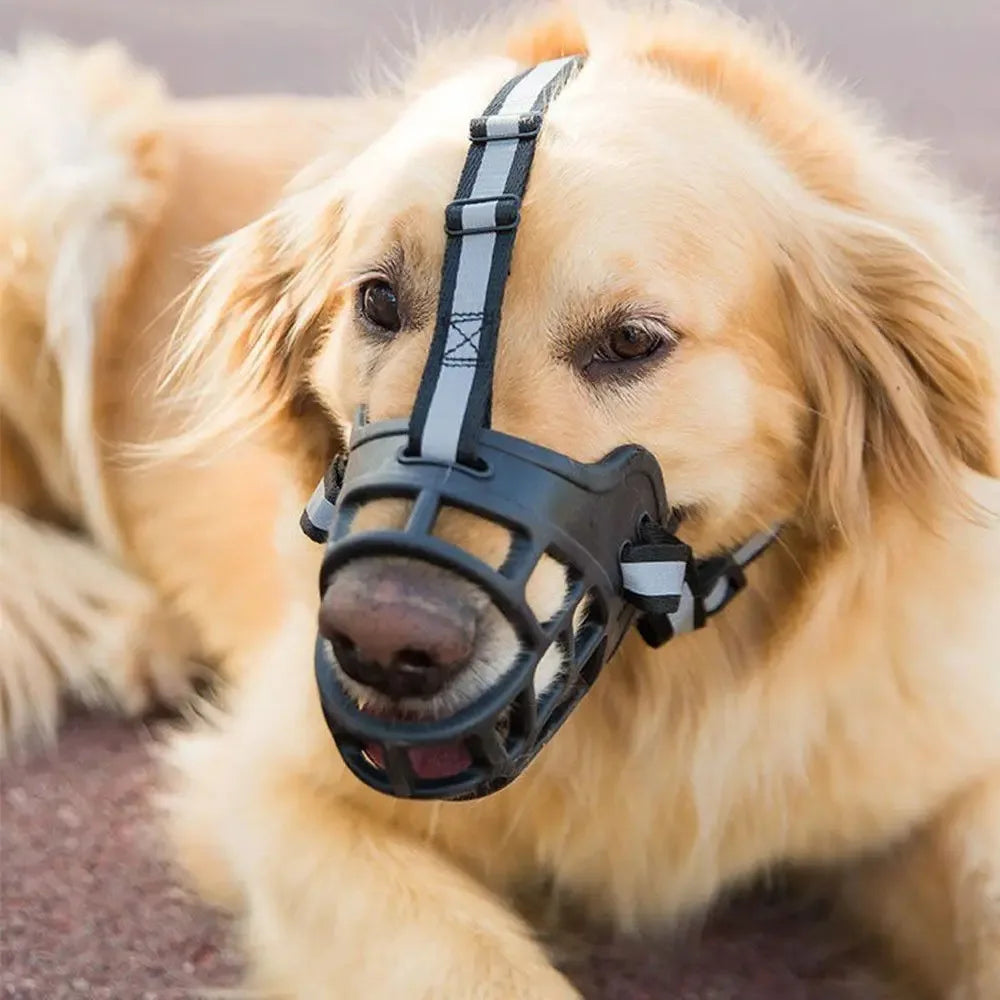 Soft Silicone Pet Dog Muzzle  Anti-biting Chewing Mask Breathable Basket Dog Muzzle Durable Strong Mask Muzzle pet Dog Supplies