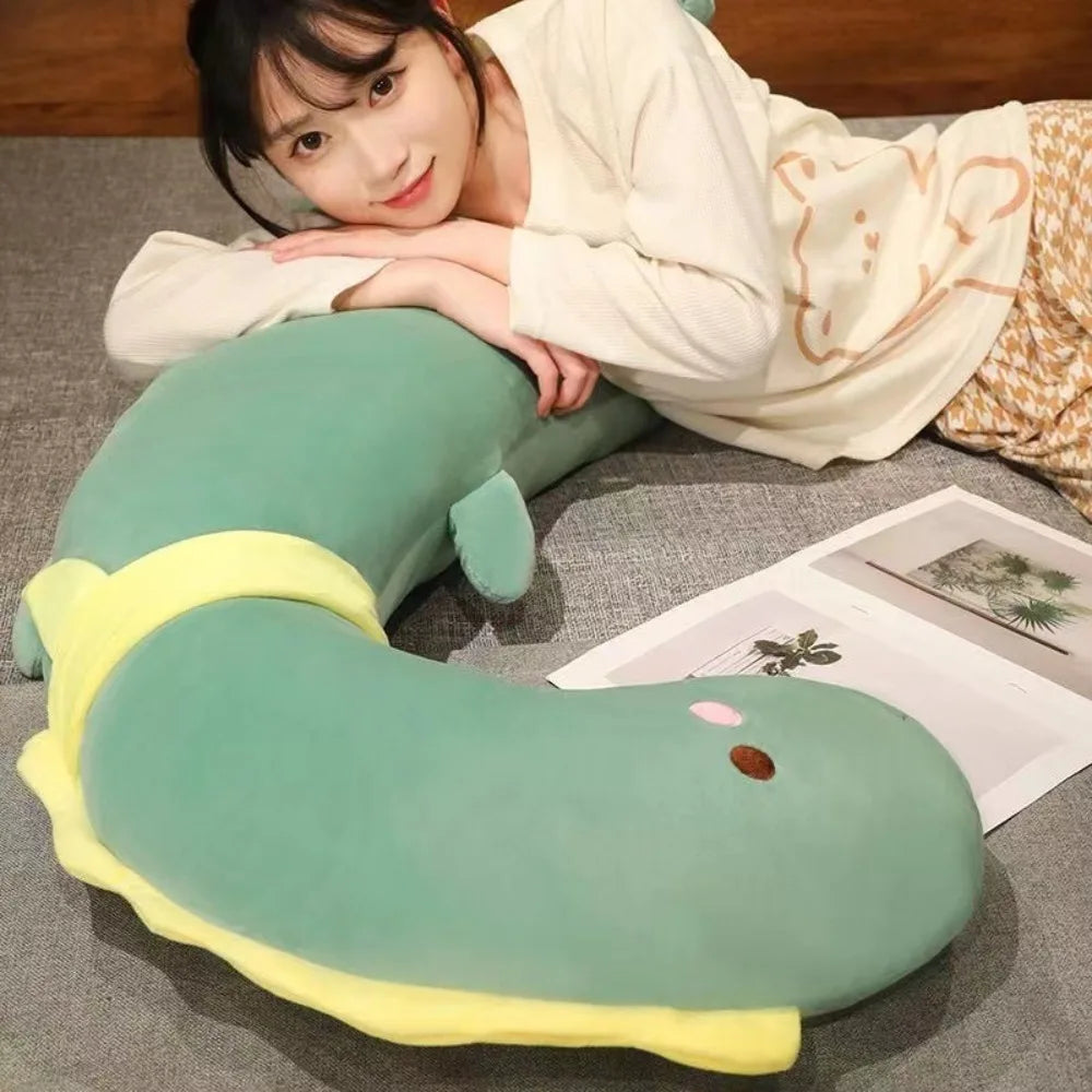 Cute Long Body Pillow Plush Animal Hugging Pillow for Side Sleeping Cuddly Gift for Girlfriend Best Friend Birthday Gift