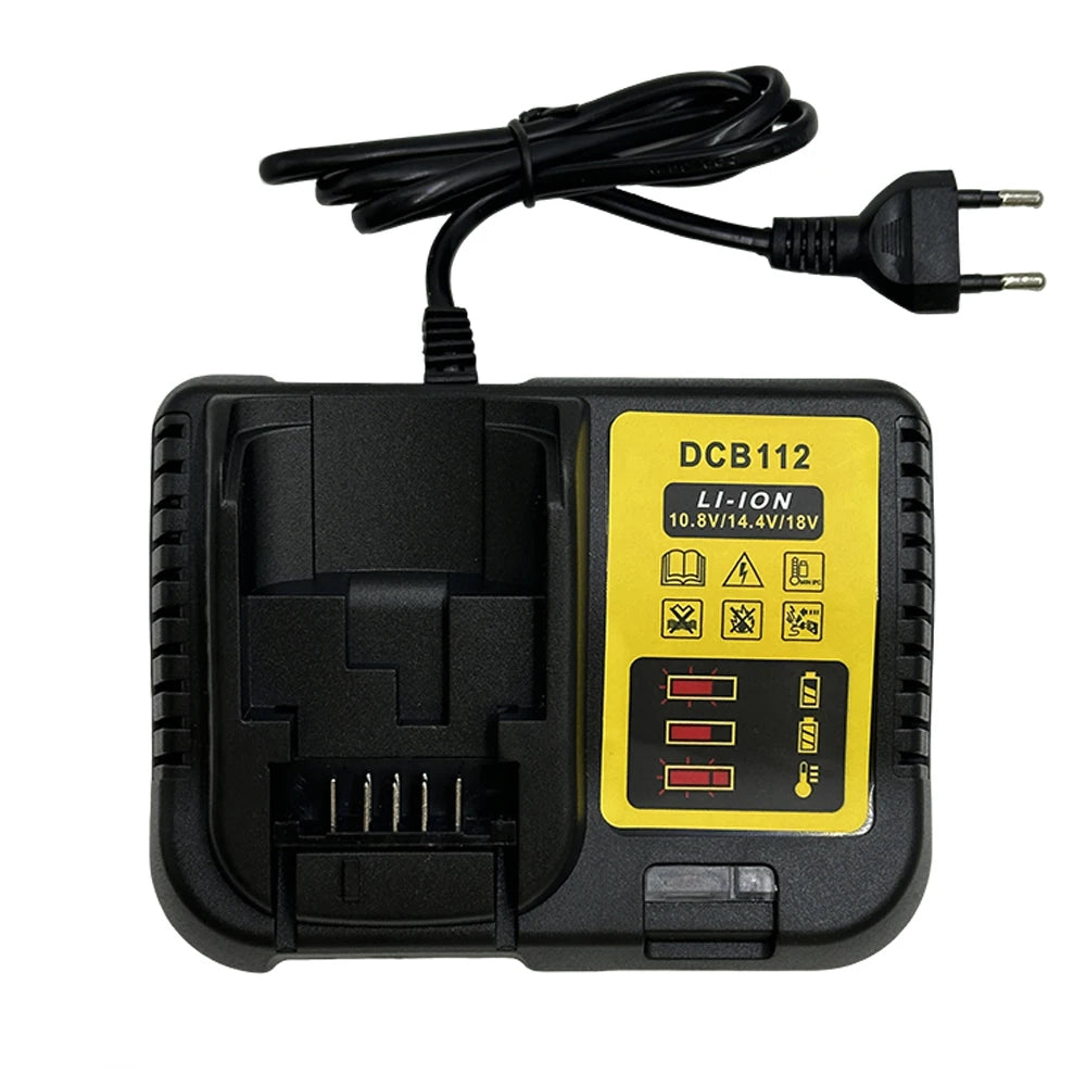 DCB112 Battery Charger For Dewalt 10.8V 12V 14.4V 18V 20V DCB206 DCB205 DCB204 DCB203 DCB120,DCB107 DCB115 DCB105(No battery)