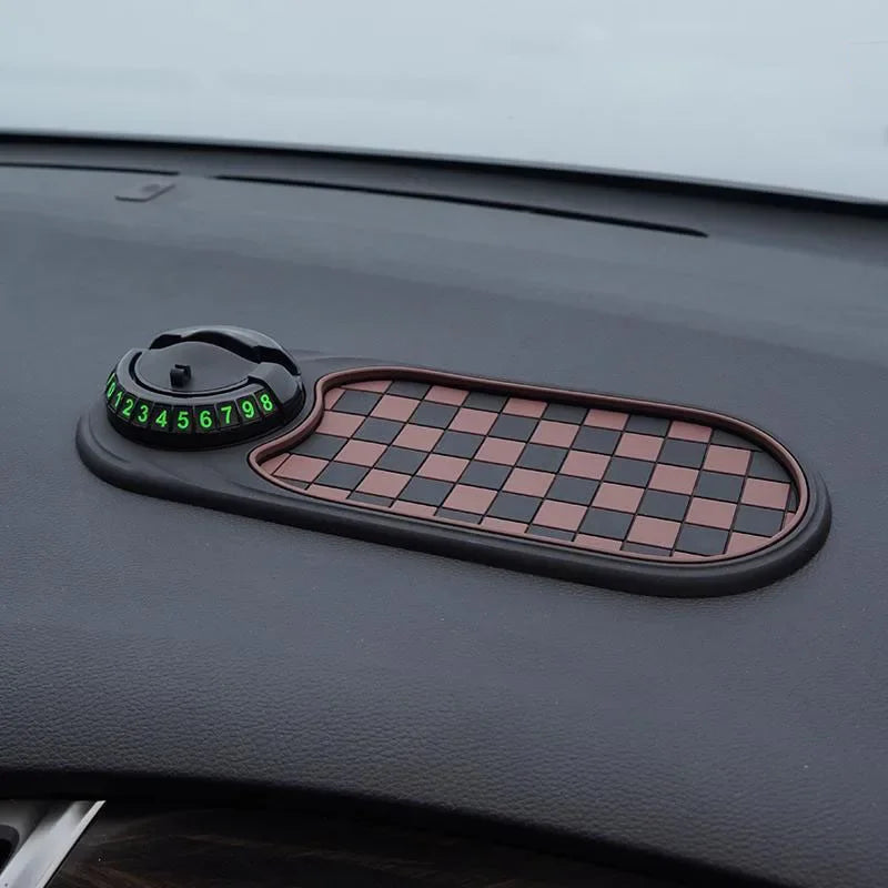 2 in 1 Car Phone Mount with Anti Slip Mat Dashboard Phone Holder 360-Degree Rotation Stable Smartphone Holder Universal