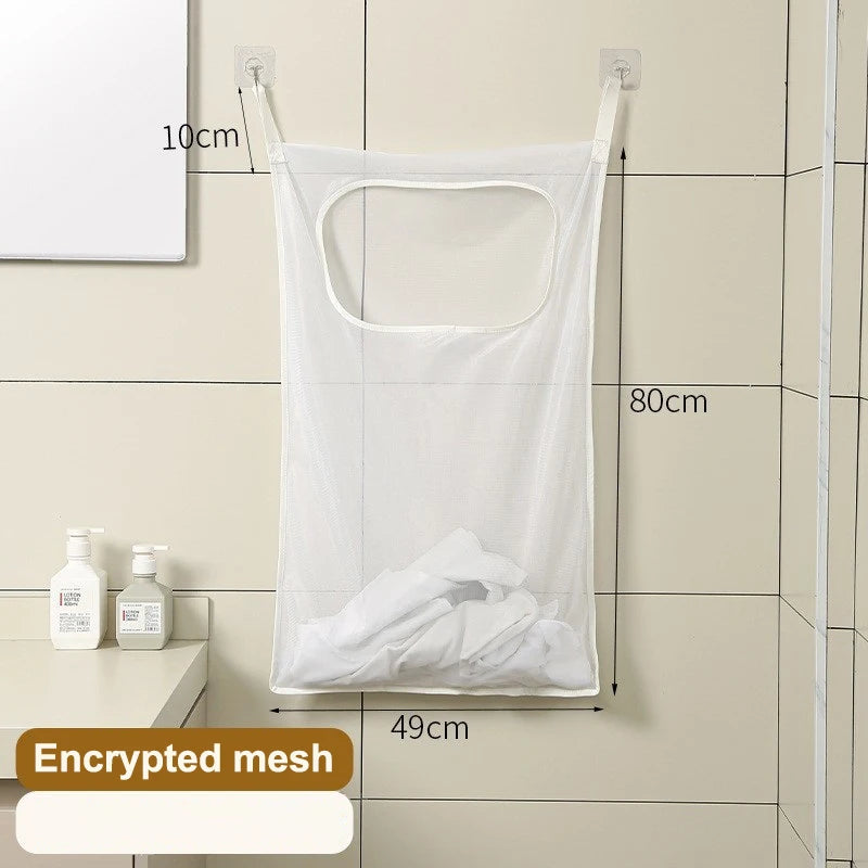 1PC Door Hanging Laundry Basket Wall Mounted Dirty Clothes Storage Box Household Sundries Storage Bag Storage Bag